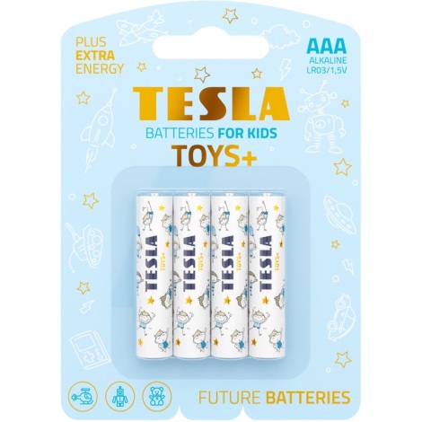 Tesla Batteries - 4 gab. Sārmaina baterija AAA TOYS+ 1,5V