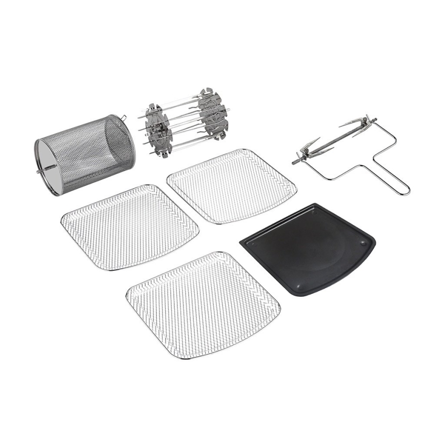 TESLA Electronics AirCook & Grill - Viedā daudzfunkcionālā digitālā karstā gaisa fritērija 12 l 1800W/230V Wi-Fi