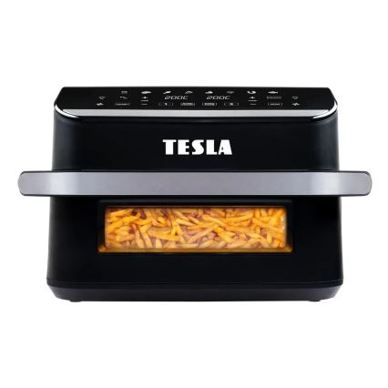TESLA Electronics AirCook - Daudzfunkcionāla dubultā digitālā karstā gaisa fritērija 10 l 2400W/230V
