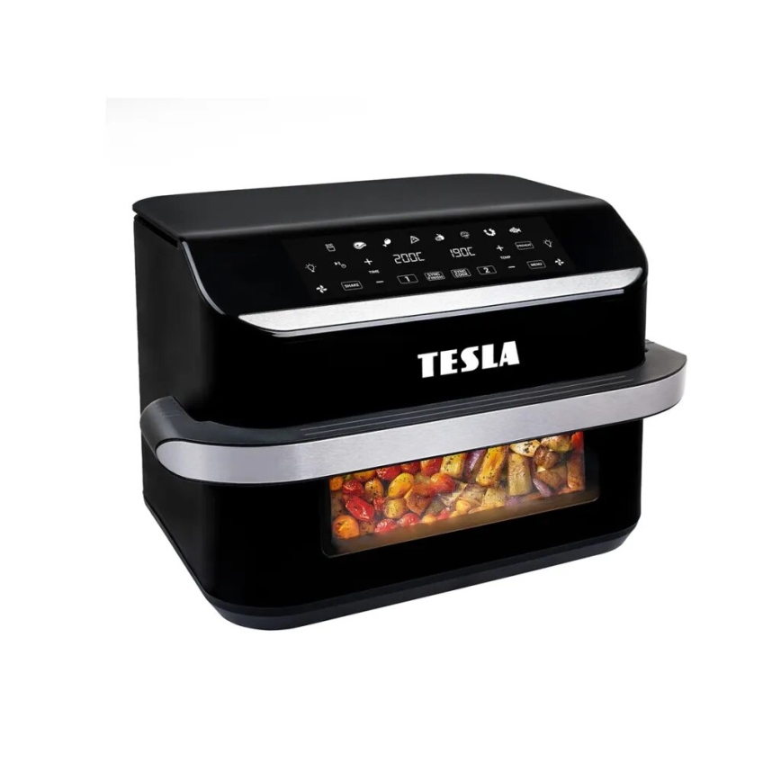 TESLA Electronics AirCook - Daudzfunkcionāla dubultā digitālā karstā gaisa fritērija 10 l 2400W/230V