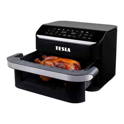 TESLA Electronics AirCook - Daudzfunkcionāla dubultā digitālā karstā gaisa fritērija 10 l 2400W/230V