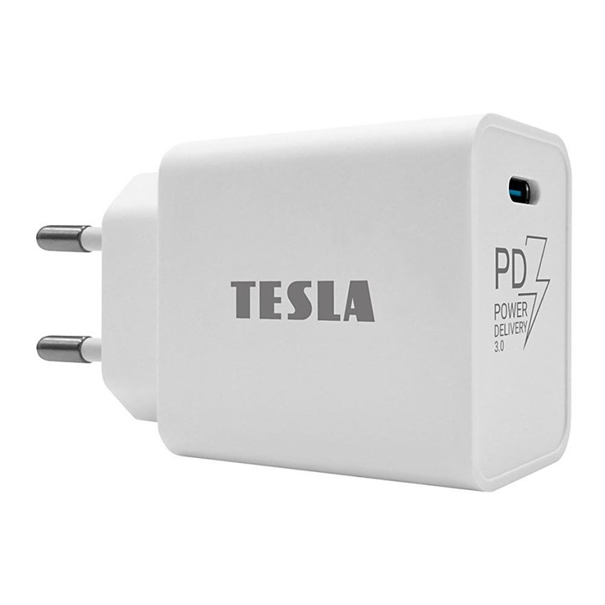 TESLA Electronics - Ātrās uzlādes adapteris Power Delivery 20W balta