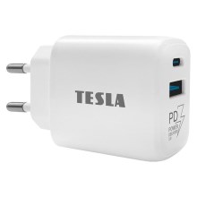 TESLA Electronics - Ātrās uzlādes adapteris Power Delivery 25W balta