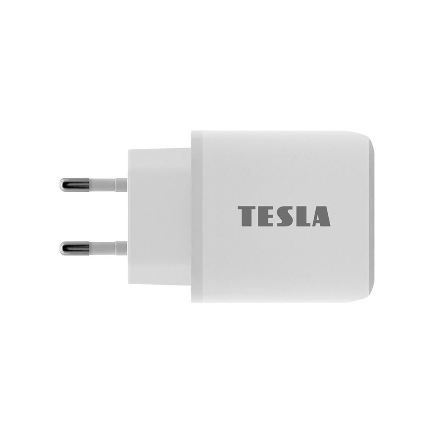 TESLA Electronics - Ātrās uzlādes adapteris Power Delivery 25W balta