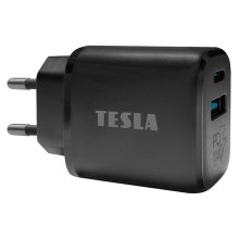 TESLA Electronics - Ātrās uzlādes adapteris Power Delivery 25W melna