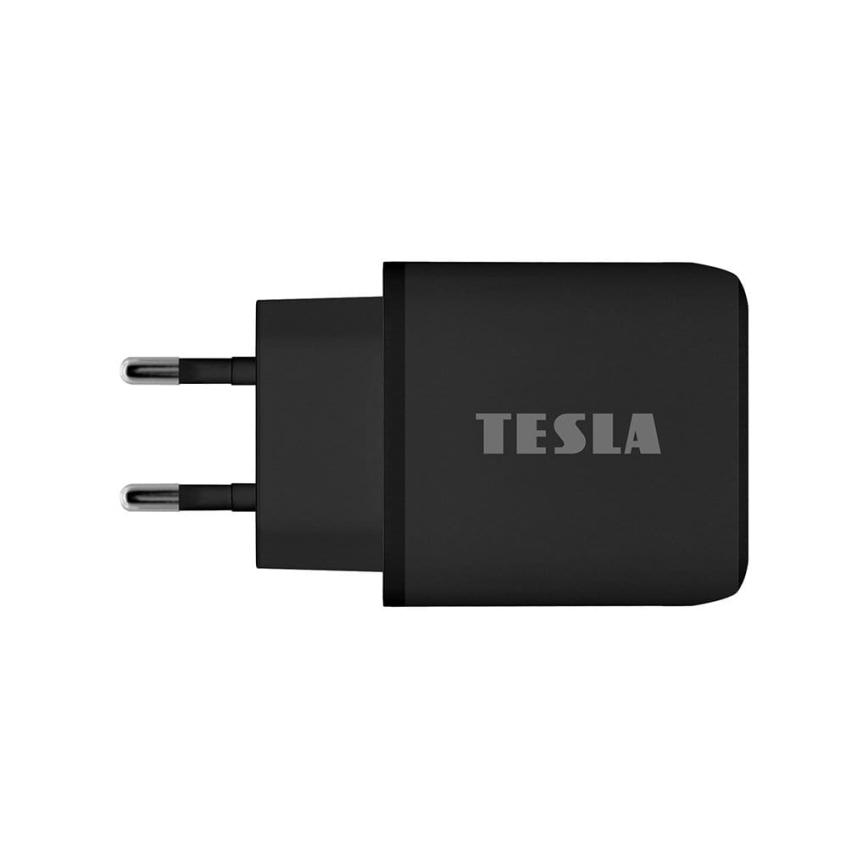 TESLA Electronics - Ātrās uzlādes adapteris Power Delivery 25W melna