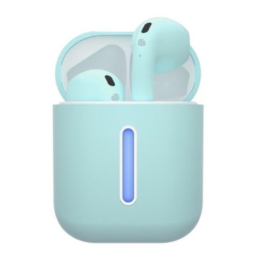 TESLA Electronics - Bezvadu austiņas 300 mAh + 2x 25 mAh IPX4 tirkīza krāsā