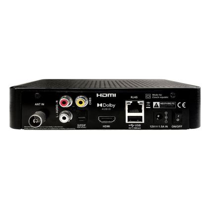 TESLA Electronics - DVB-T2 H.265 (HEVC) uztvērējs ar HbbTV, 12V un tālvadības pulti