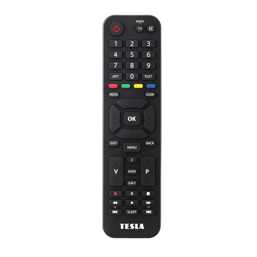 TESLA Electronics - DVB-T2 H.265 (HEVC) uztvērējs ar HbbTV, 12V un tālvadības pulti