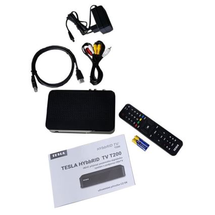 TESLA Electronics - DVB-T2 H.265 (HEVC) uztvērējs ar HbbTV, 12V un tālvadības pulti