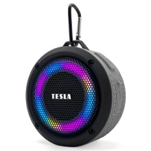 TESLA Electronics - LED RGB Bezvadu skaļrunis 5W/1200 mAh/3,7V IPX7 pelēka