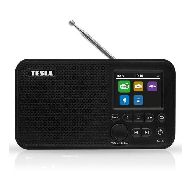 TESLA Electronics - Radio DAB+ FM 5W/1800 mAh melna