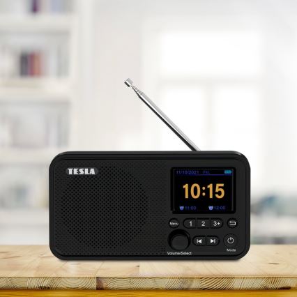 TESLA Electronics - Radio DAB+ FM 5W/1800 mAh melna