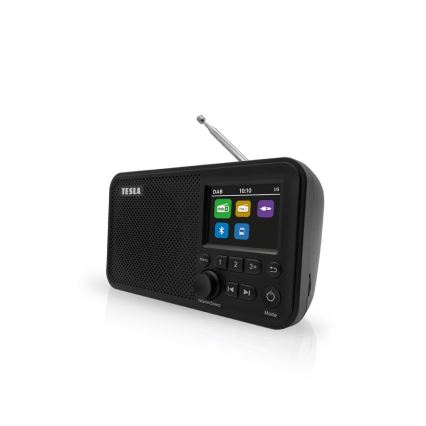 TESLA Electronics - Radio DAB+ FM 5W/1800 mAh melna