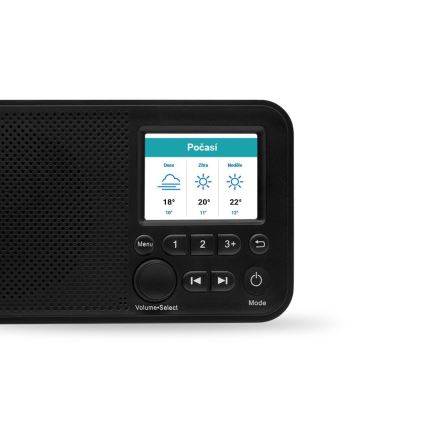 TESLA Electronics - Radio DAB+ FM 5W/1800 mAh melna