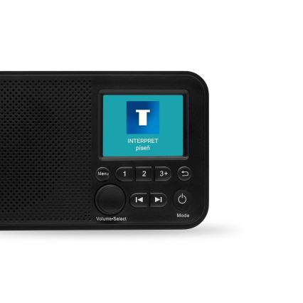 TESLA Electronics - Radio DAB+ FM 5W/1800 mAh melna