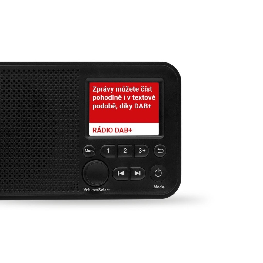 TESLA Electronics - Radio DAB+ FM 5W/1800 mAh melna