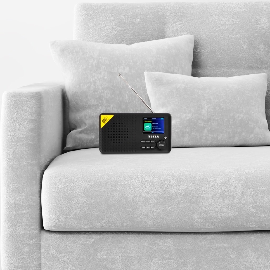 TESLA Electronics - Radio DAB+ FM 5W/4000 mAh melna