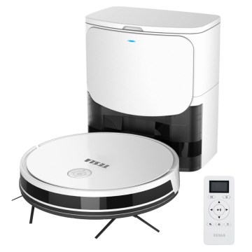 TESLA Electronics RoboStar - Viedais 2in1 robotu putekļsūcējs 2600 mAh Wi-Fi balts + tālvadības pults