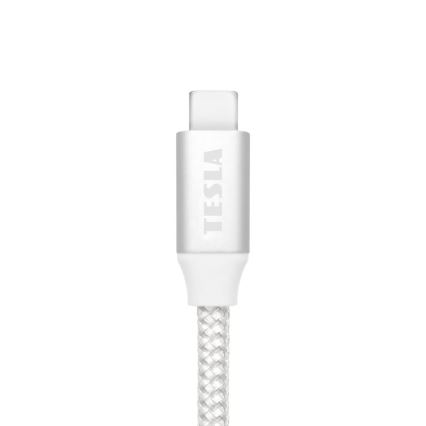 TESLA Electronics - USB vads USB-C 3.2 savienotājs Power Delivery 1m 100W balta