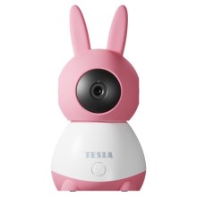 TESLA Smart - Viedā kamera 360 Baby Full HD 1080p 5V Wi-Fi rozā