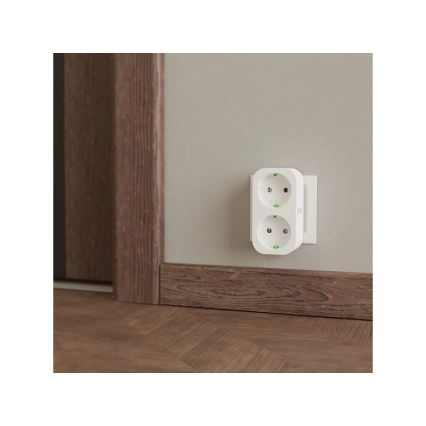 TESLA Smart - Viedās kontaktligzdas sadalītājs 2x16A/230V Tips F Wi-Fi Tuya