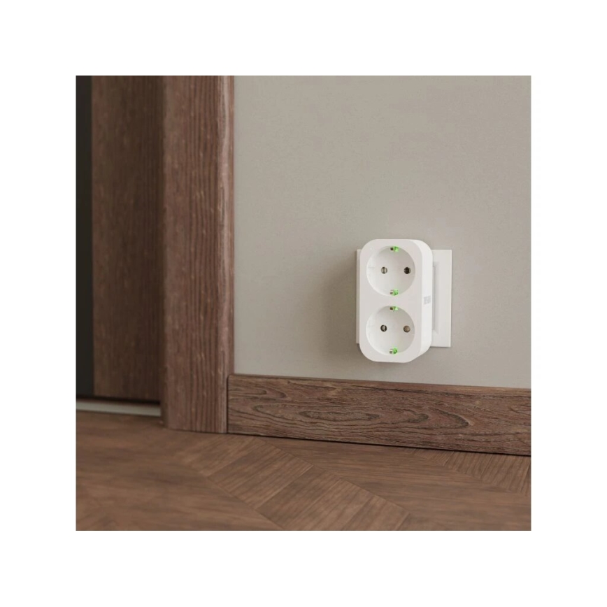 TESLA Smart - Viedās kontaktligzdas sadalītājs 2x16A/230V Tips F Wi-Fi Tuya