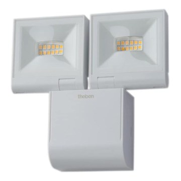 theben - LED sienas prožektors 2xLED/10W/230V balts IP55