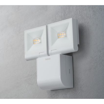 theben - LED sienas prožektors 2xLED/10W/230V balts IP55