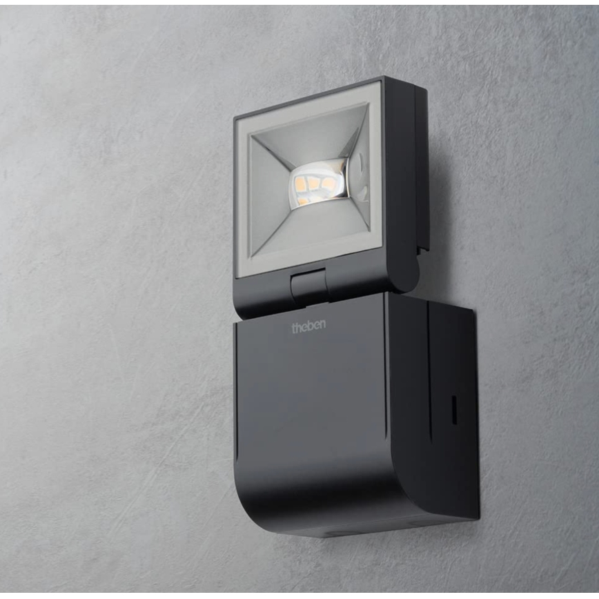 theben - LED sienas prožektors LED/10W/230V melns IP55