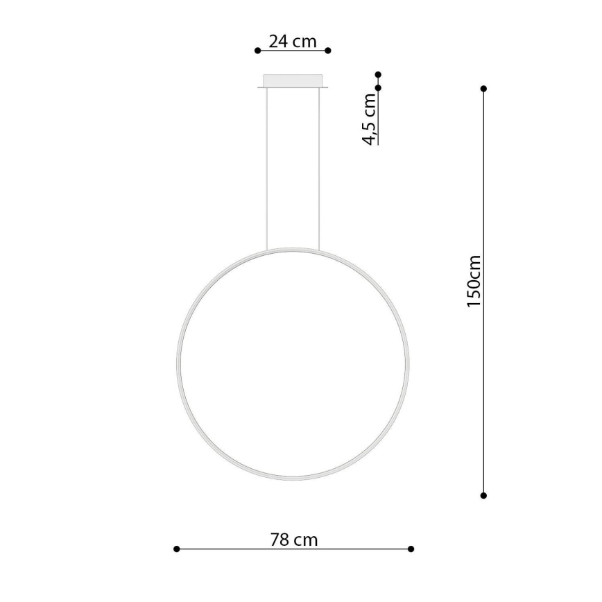 Thoro TH.175 - LED Lustra ar auklu RIO LED/50W/230V CRI 90 3000K d. 78 cm zelta