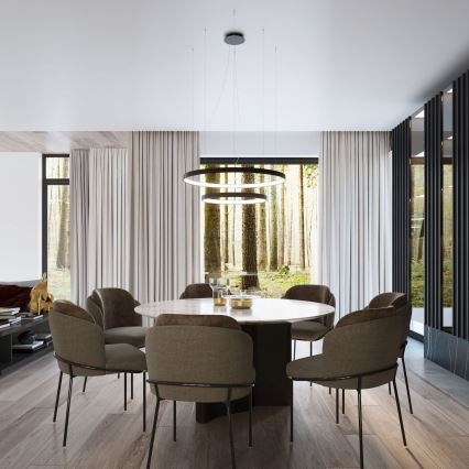 Thoro TH.212 - LED Lustra ar auklu RIO LED/80W/230V CRI 95 4000K melna