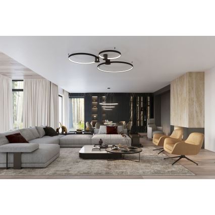 Thoro TH.212 - LED Lustra ar auklu RIO LED/80W/230V CRI 95 4000K melna