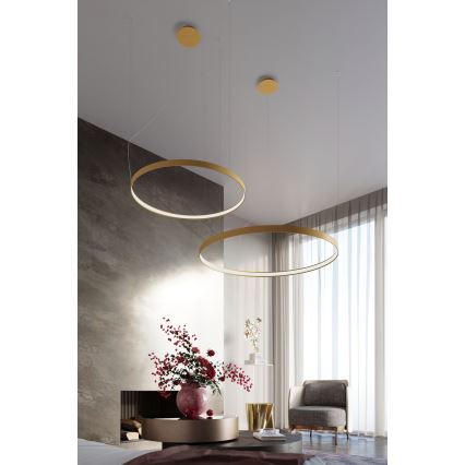 Thoro TH.216 - LED Lustra ar auklu RIO LED/30W/230V CRI 90 3000K d. 55 cm zelta