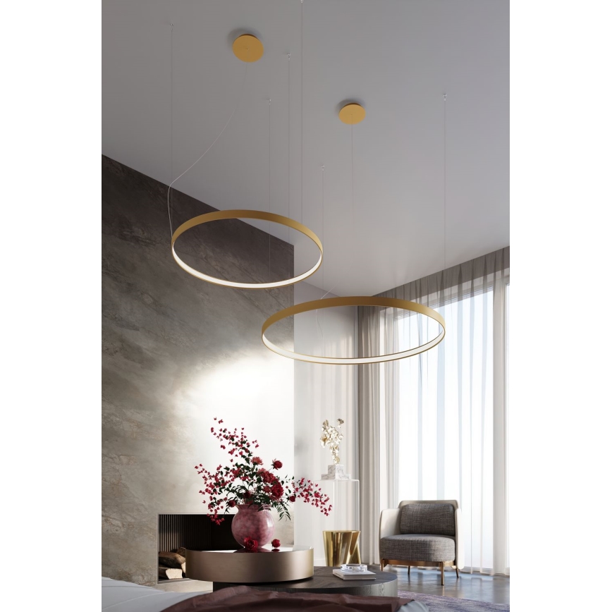 Thoro TH.216 - LED Lustra ar auklu RIO LED/30W/230V CRI 90 3000K d. 55 cm zelta