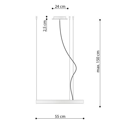 Thoro TH.217 - LED Lustra ar auklu RIO LED/30W/230V CRI 95 4000K d. 55 cm zelta