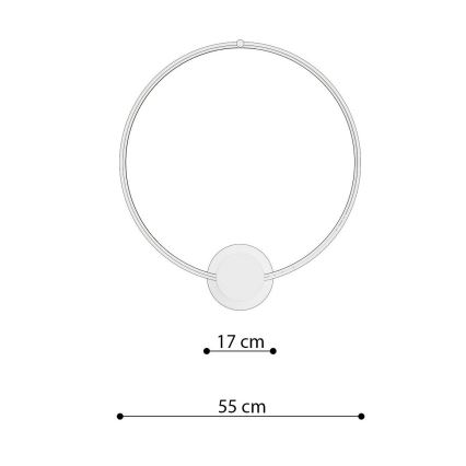 Thoro TH.222 - LED Griestu lampa RIO LED/30W/230V CRI 90 3000K d. 55 cm zelta