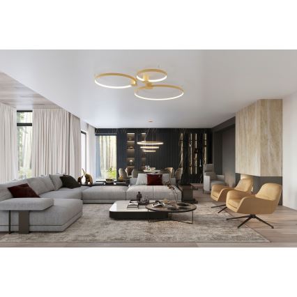 Thoro TH.223 - LED griestu gaismeklis RIO LED/30W/230V CRI 98 4000K Ø 55 cm zelta