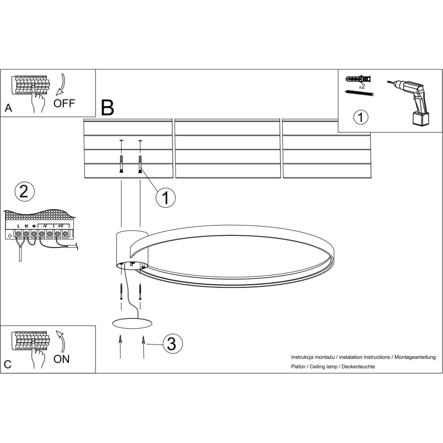 Thoro TH.223 - LED griestu gaismeklis RIO LED/30W/230V CRI 98 4000K Ø 55 cm zelta