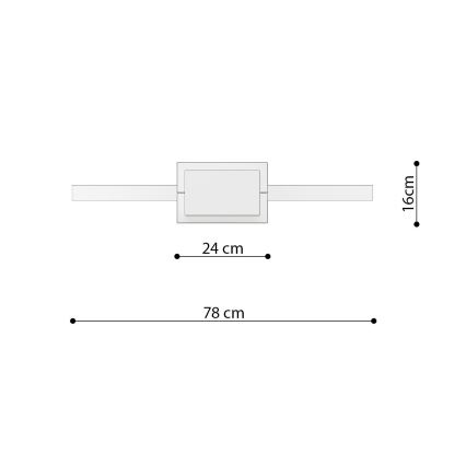 Thoro TH.249 - LED Lustra ar auklu RIO LED/50W/230V CRI90 4000K d. 78 cm hroms