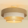 Tieši pie griestiem montēta lustra WENTA 1xE27/60W/230V Ø 50 cm juta/krēmkrāsa