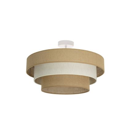 Tieši pie griestiem montēta lustra WENTA 1xE27/60W/230V Ø 50 cm juta/krēmkrāsa
