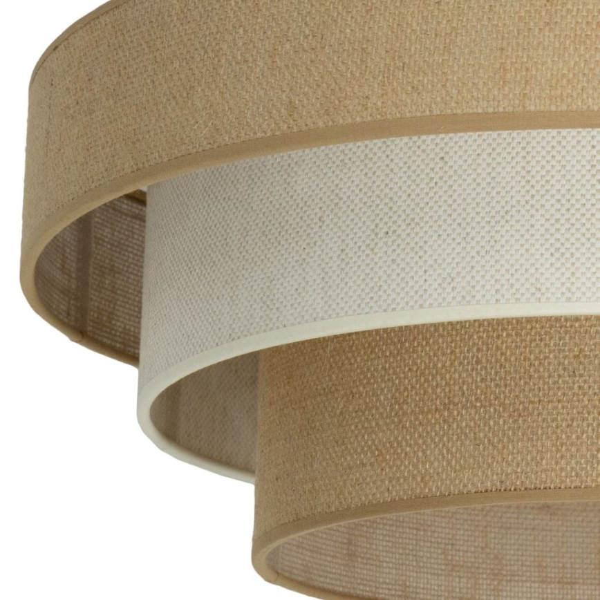 Tieši pie griestiem montēta lustra WENTA 1xE27/60W/230V Ø 50 cm juta/krēmkrāsa