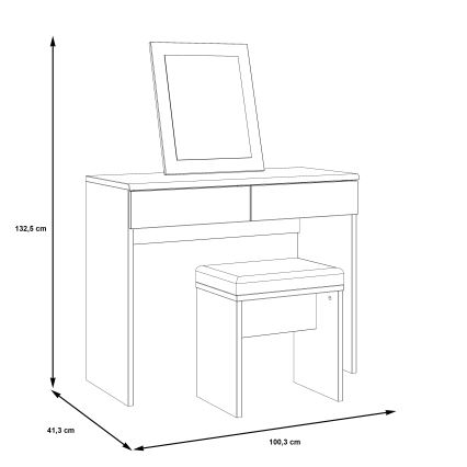 Toaletes galdiņš ERO + taburete brūns/melns