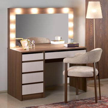 Toaletes galds AMORIO kašmīrs/valrieksta dekors