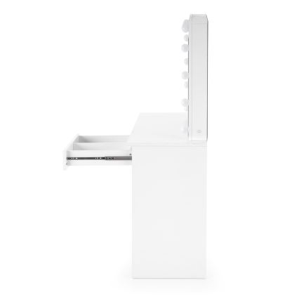 Toaletgaldiņš HOLLYWOOD ar LED apgaismojumu, 140x94 cm, balts