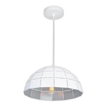 Top Lampa Apolo 30B - Lustra ar auklu APOLO 1xE27/40W/230V balta/sudraba