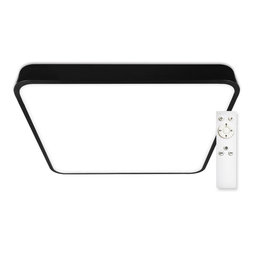 Top Lampa - LED Aptumšojama griestu lampa LED/60W/230V kvadrātveida melna + tālvadības pults