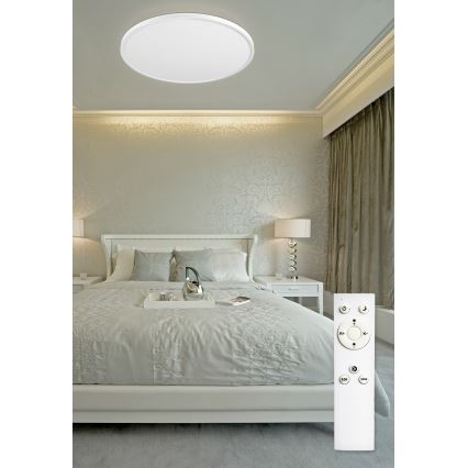 Top Lampa - LED Aptumšojama griestu lampa REVIT LED/70W/230V 3000-6500K d. 75 cm balta + tālvadības pults