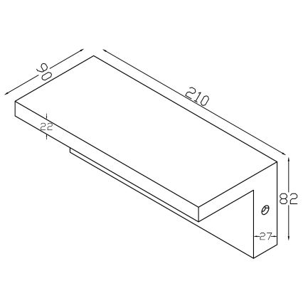 Top Lampa - LED Āra sienas lampa ELON LED/10W/230V 4000K IP54